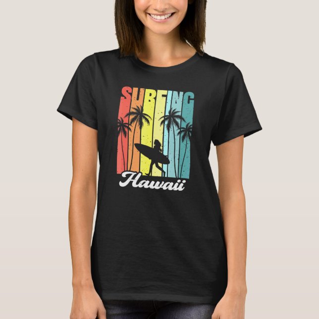 T-shirt Surf rétro Hawaii Hawaii Hawaiian Island Surfer Gi (Devant)