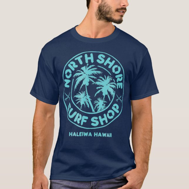 T-shirt Surf Retro North Shore Haleiwa (Devant)