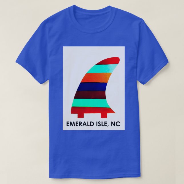 T-shirt Surf salé Fins Emerald Isle NC (Design devant)