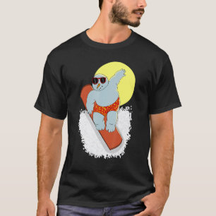 T-shirt Surf Snow Man Snowboard Snowman Cool Graphic De