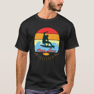 T-shirt Surf Sunset Sea Waves À Beach Surf Surfboard H