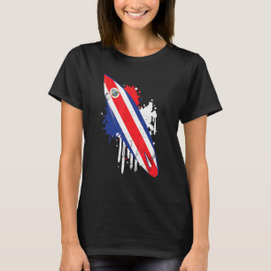 T-shirt Surf Vintage Avec Drapeau Costa Rica - Surf S