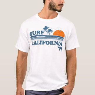 T-shirt Surf vintage California Beach Retro Sunset Surf 70