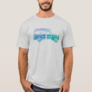 T-shirt Surf vintage en bois