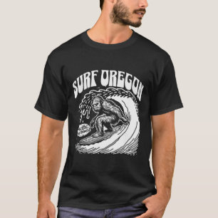 T-shirt Surf Vintage Oregon Surfant Sasquatch Surfeur 