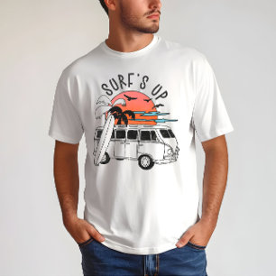 T-shirt Surf Vintage Summer Van Sunset