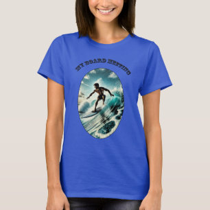 T-shirt Surf vintage Surfer à cheval une grande vague URM