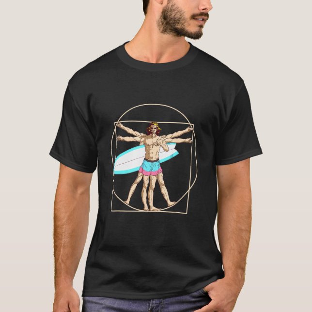 T-shirt Surf Vitruvian Homme Surf Surf (Devant)