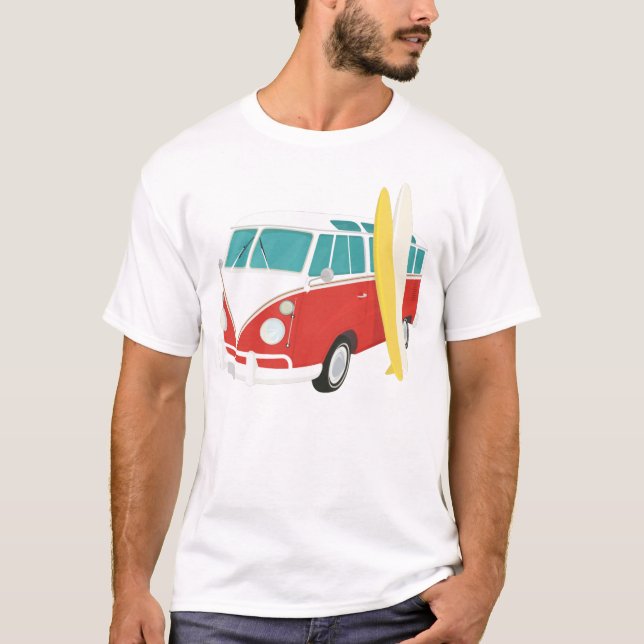 T-shirt Surfboard et Combi Van Men's Tee (Devant)