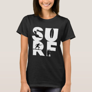 T-shirt Surfer avec planches de surf en SURF Wave rider TS