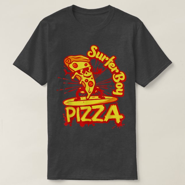 T-shirt Surfer Chemise Rétro Pizza Boy 5348 (Design devant)
