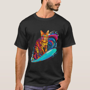 T-shirt Surfer de chat du Bengale
