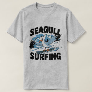 T-shirt Surfer d'hiver Mouette, Surf de mouette, Seagull T