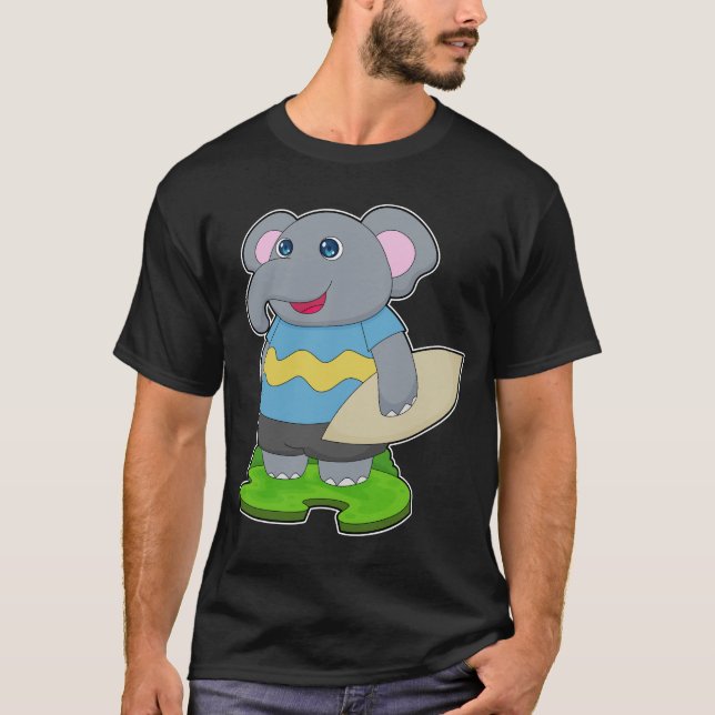 T-shirt Surfer éléphant (Devant)