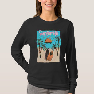 T-shirt Surfer Plage Surfer Plage Surfer Surf Vintage