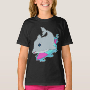 T-shirt Surfer sur dauphin