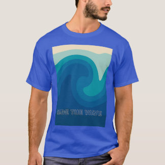 T-shirt surfer sur la vague