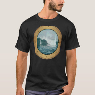 T-shirt Surfer Surf Porthole Ocean Waves Tropical