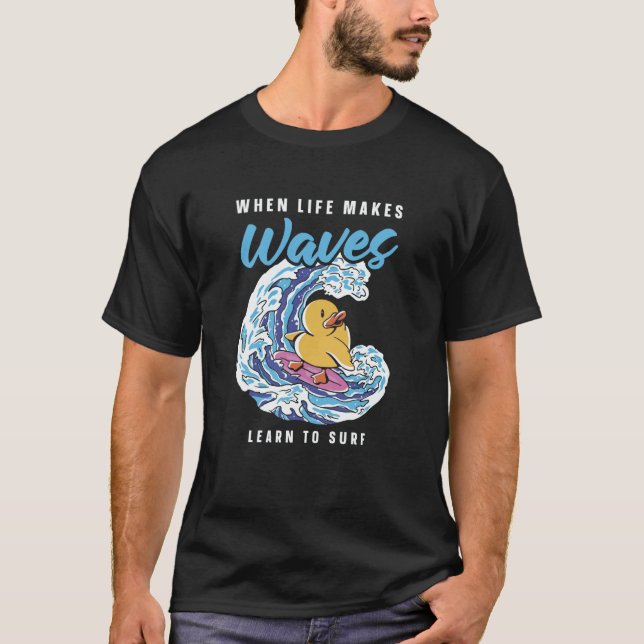 T-shirt Surfer  Waves Surfboard Surfrider Surfing Sloth (Devant)
