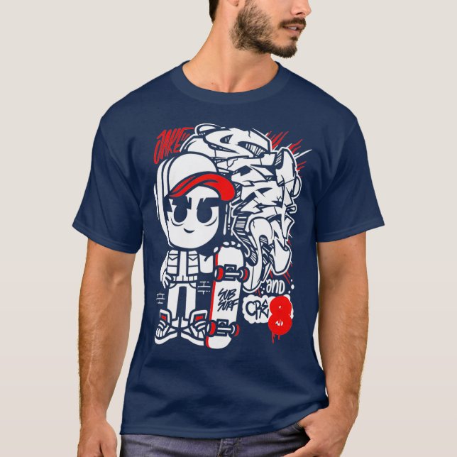 T-shirt Surfers de métro Jake pour hommes femmes enfants (Devant)