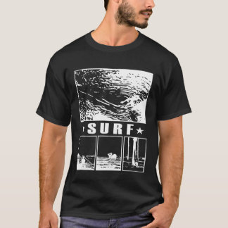 T-shirt Surfeur attrape une vague sur une planche de surf 