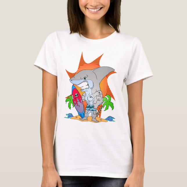 T-shirt Surfeur de la Semaine du requin (Devant)
