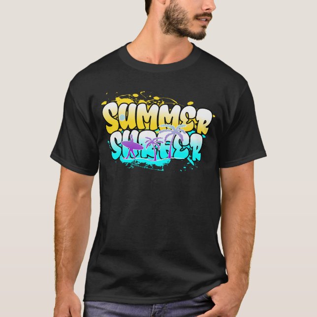 T-shirt Surfeur d'été (Devant)