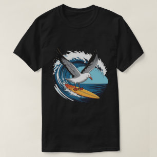 T-shirt Surfeur d'hiver Mouette, Surf de Mouette