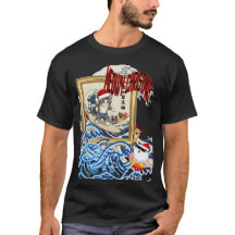 Surfing Santa Inspired by Hokusai