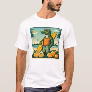 T-shirt Surfs cool Alligator