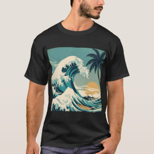 T-shirt Surf's Up Retro Wave Design Classic California