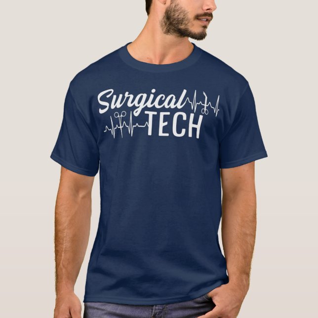 T-shirt Surgical Technologist Heart Scrub Tech Premium (Devant)