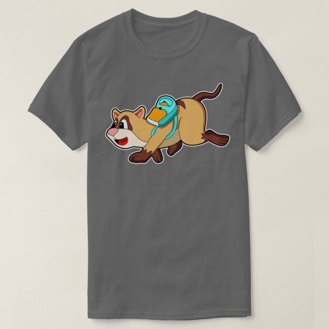 T-shirt Suricate avec Sac à Dos 2 (Design devant)