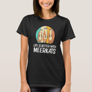 T-shirt Suricate pour hommes femmes rétro faune zoo animal