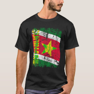 T-shirt SURINAME Drapeau Vintage Distressé SURINAME T Chem