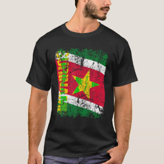 T-shirt SURINAME Drapeau Vintage Distressé SURINAME T Chem