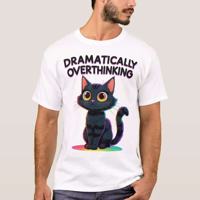 T-shirt Surpensée dramatique - Drôle Amoureux des chats (Devant)