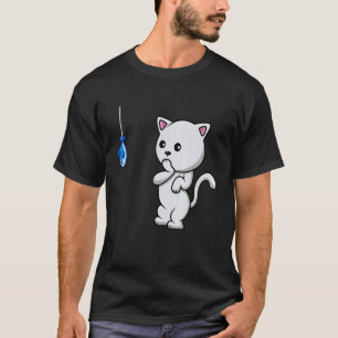 T-shirt Surpris Chat Voir Un Poisson Et Essayer De Manger