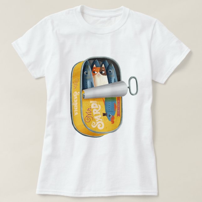 T-shirt Surprise dans la boîte de sardines (Design devant)