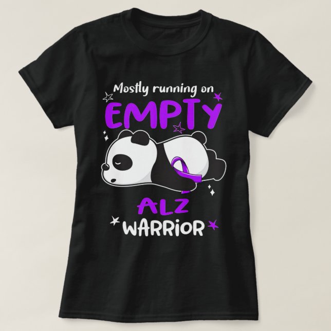 T-shirt Surtout Courir Sur Un Guerrier Alz Vide (Design devant)