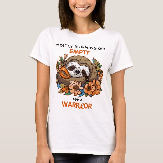 T-shirt Surtout Courir Sur Une Chemise De Guerrier TDAH Vi (Devant)