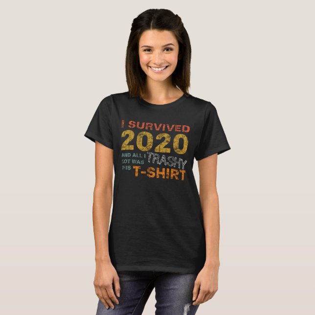 T-shirt Survécu 2020 | Funny Covid-19 (Devant entier)