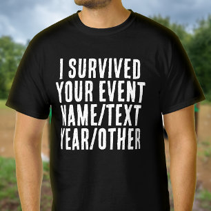 T-shirt Survécu à votre texte personnalisé vintage