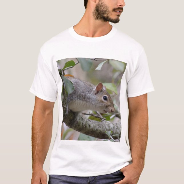 T-shirt Surveillance de l'écureuil gris (Devant)