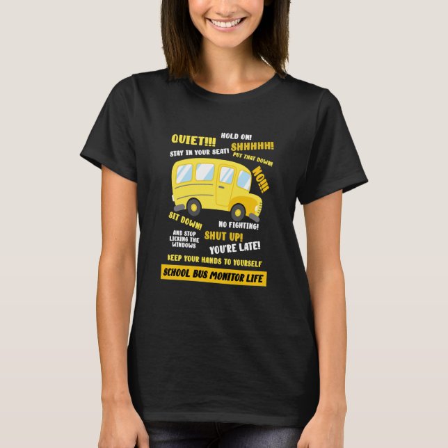 T-shirt Surveillance des autobus scolaires (Devant)