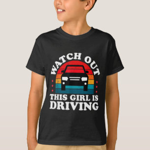 T-shirt Surveillez Cette Fille Conduit Drôle Nouveau Condu