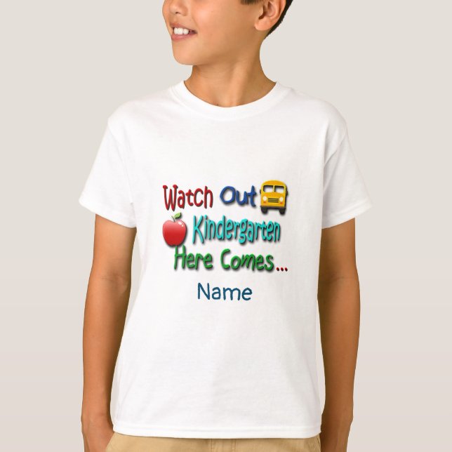T-shirt Surveillez Les Jardins D'Enfants Ici Personnalisés (Devant)