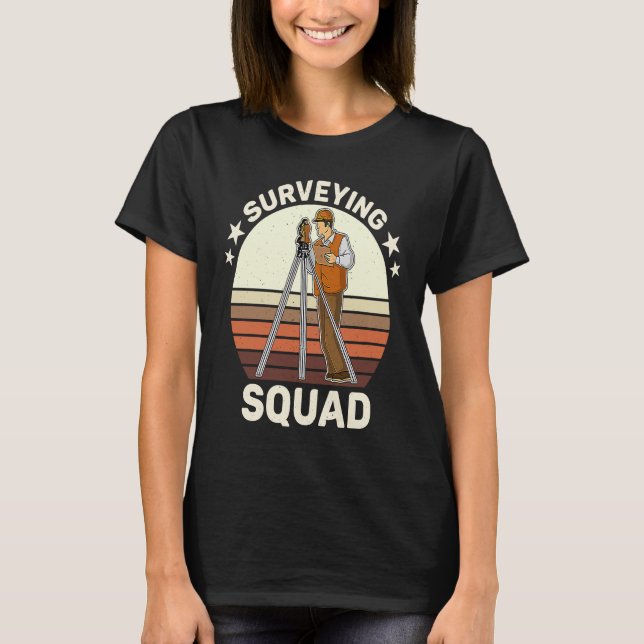 T-shirt Surveyor geodesy surveying engineer theodolite pro (Devant)