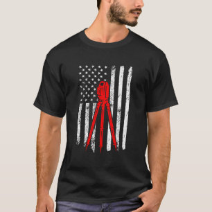 T-shirt Surveyor Us Drapeau Surveyor Surveyor Terrain Surv