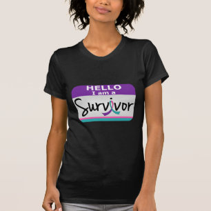 T-shirt Survivant 24 de cancer de la thyroïde